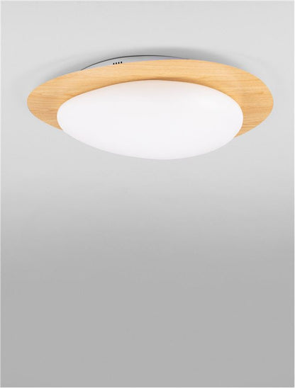 Plafoniera NIMBUS Wood Color Aluminium & Acrylic LED 29W 3000K Dim: 57X51 cm  Nova Luce