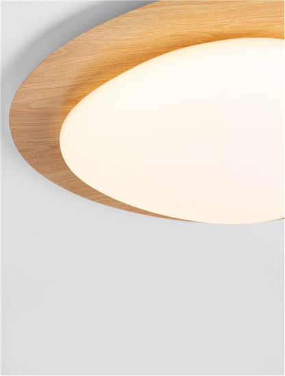 Plafoniera NIMBUS Wood Color Aluminium & Acrylic LED 29W 3000K Dim: 57X51 cm  Nova Luce