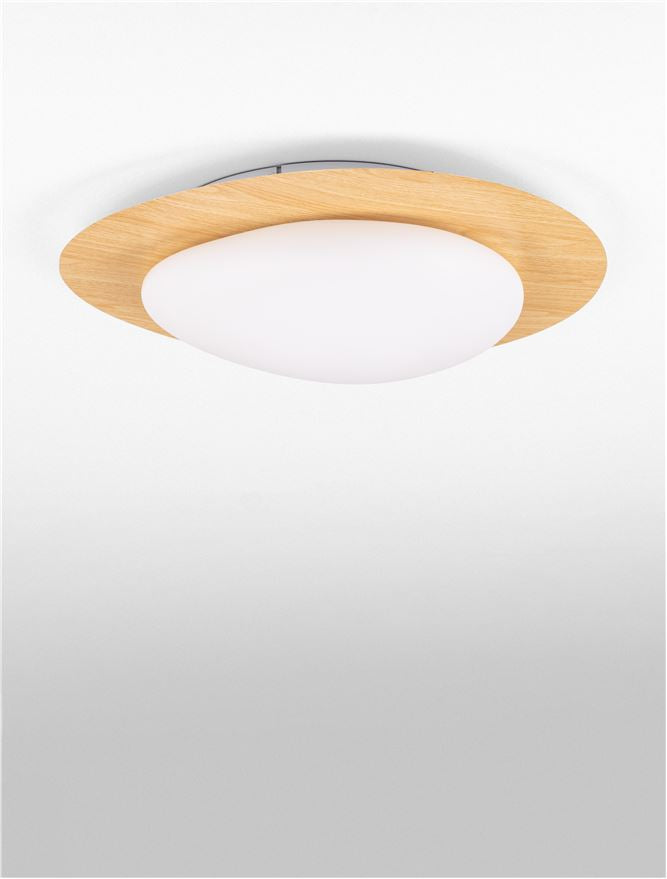 Plafoniera NIMBUS Wood Color Aluminium & Acrylic LED 21W 3000K Dim: 47X43 cm  Nova Luce