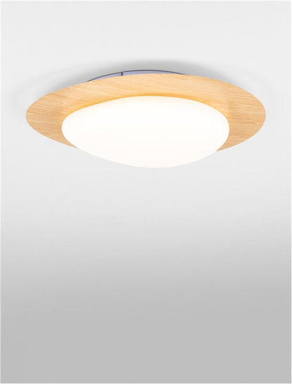 Plafoniera NIMBUS Wood Color Aluminium & Acrylic LED 21W 3000K Dim: 47X43 cm  Nova Luce