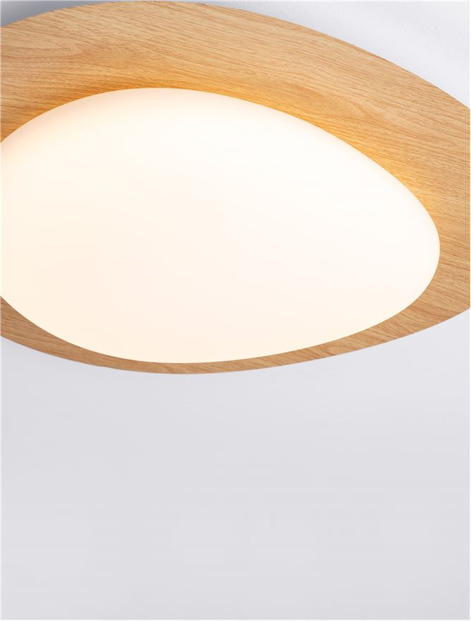 Plafoniera NIMBUS Wood Color Aluminium & Acrylic LED 21W 3000K Dim: 47X43 cm  Nova Luce