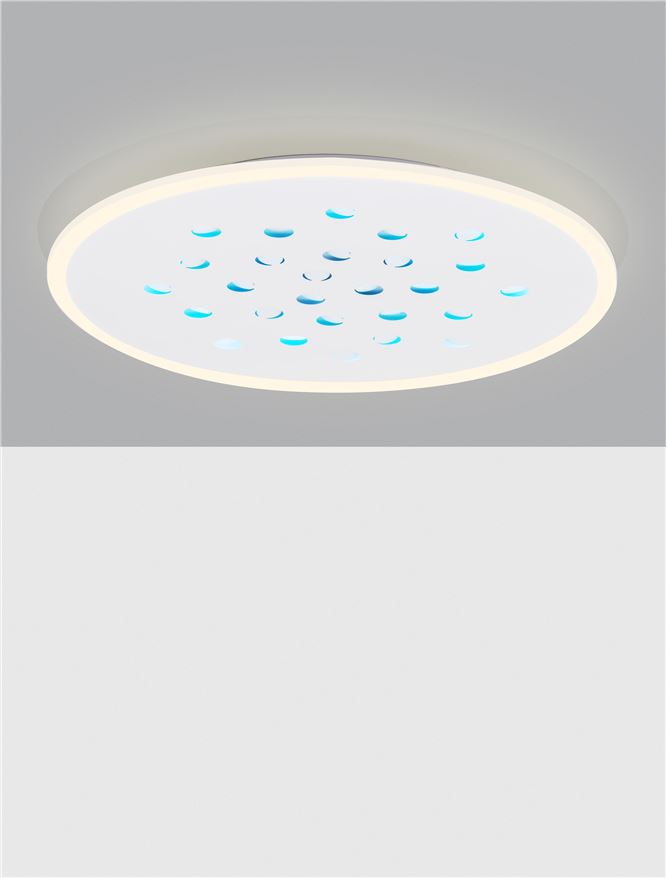 Plafoniera  ASTRO Sandy White Aluminium & Acrylic LED 40W 3000K Diam: 60 cm  Nova Luce