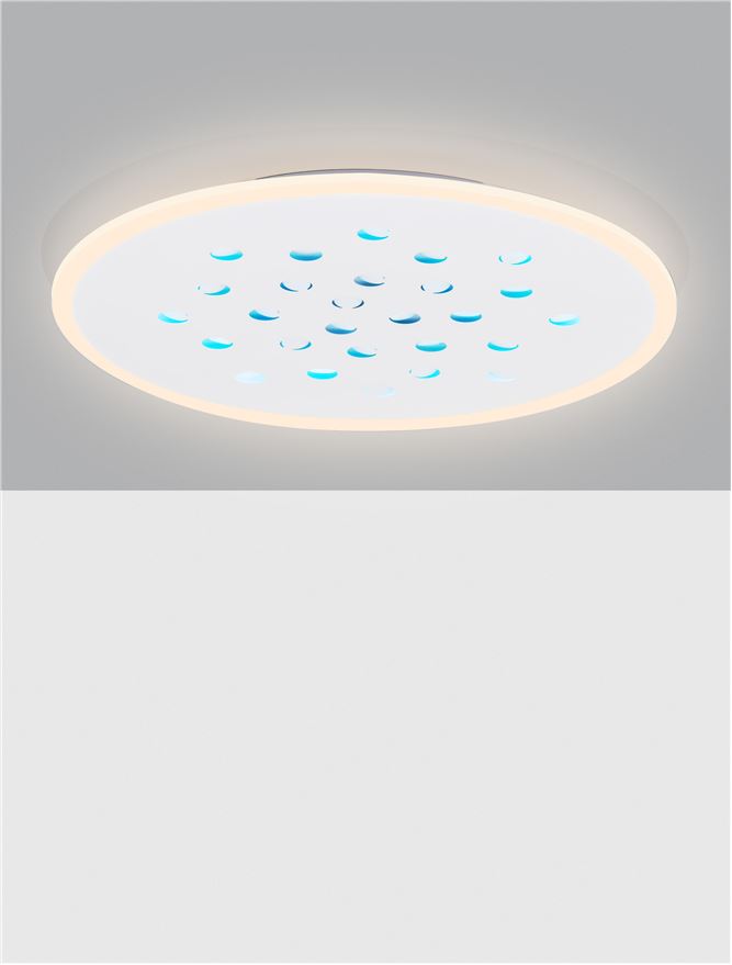 Plafoniera  ASTRO Sandy White Aluminium & Acrylic LED 40W 3000K Diam: 60 cm  Nova Luce