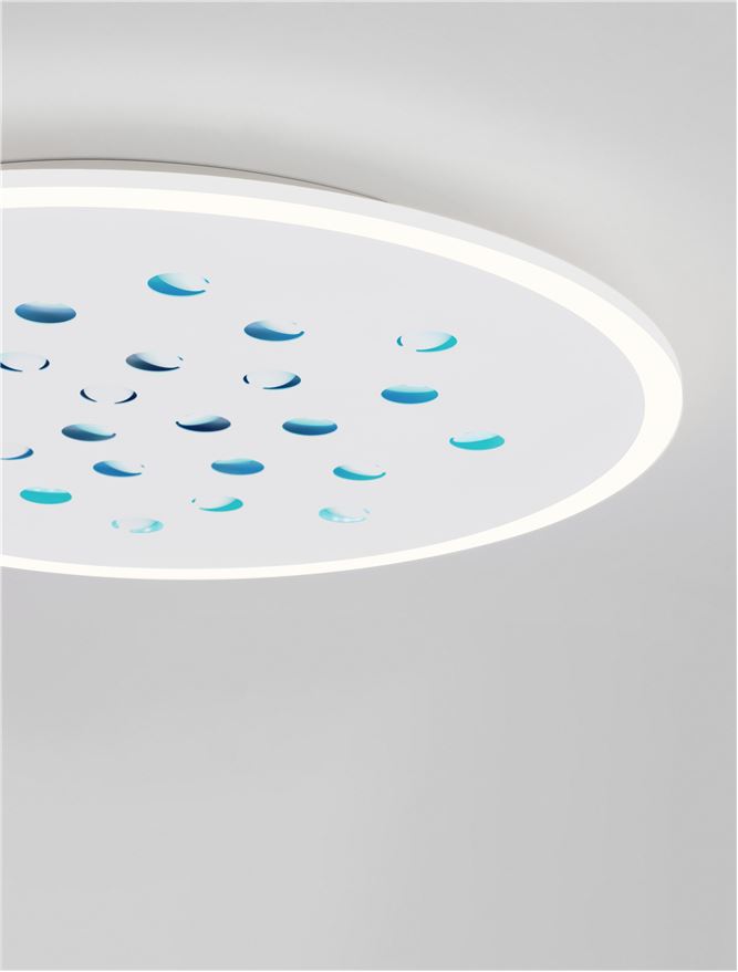 Plafoniera  ASTRO Sandy White Aluminium & Acrylic LED 40W 3000K Diam: 60 cm  Nova Luce