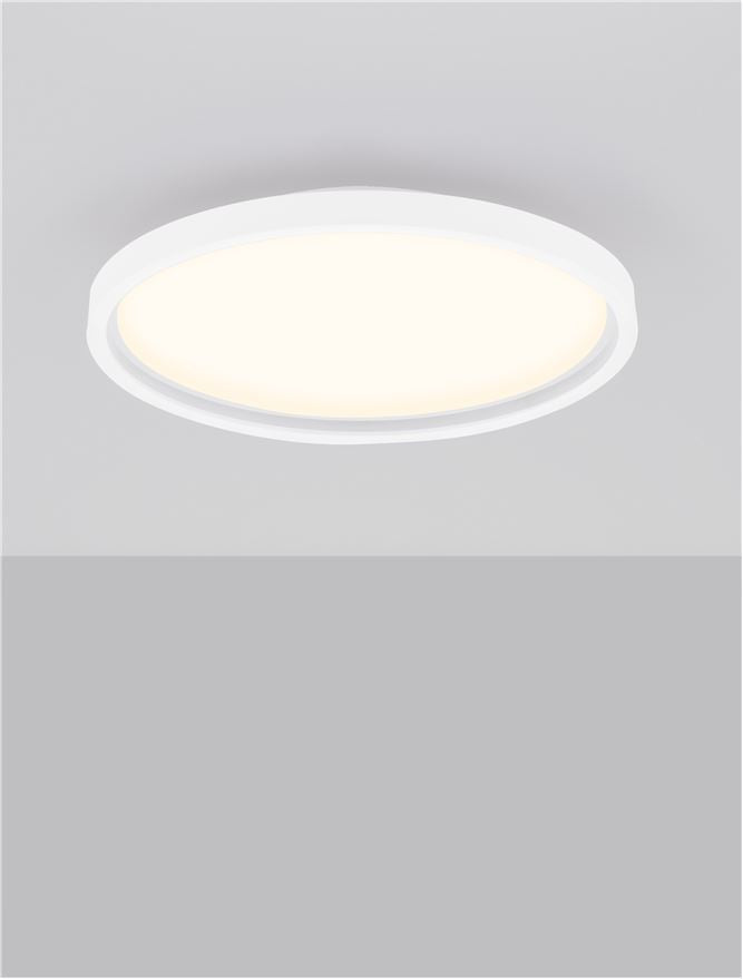 Plafoniera CHET Sandy White Aluminium & Acrylic LED 30W 2700-5000K IP20 - Dimmable with remote control Diam: 39.3 cm  Nova Luce