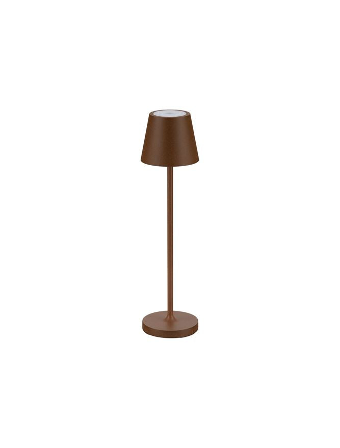 Lampa de masa portabila PETIT, rust brown, 2W, IP 54 H 28 cm, Nova Luce