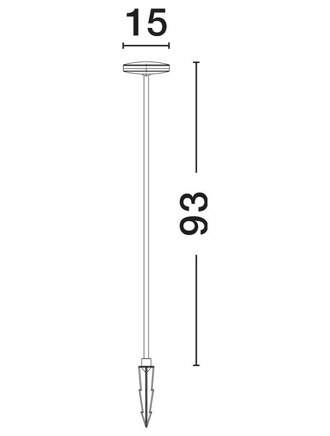 Bolard luminos de exterior NAWA, LED 12 Watt 220-240Volt 666Lm 3000K IP65 H 93cm  Nova Luce