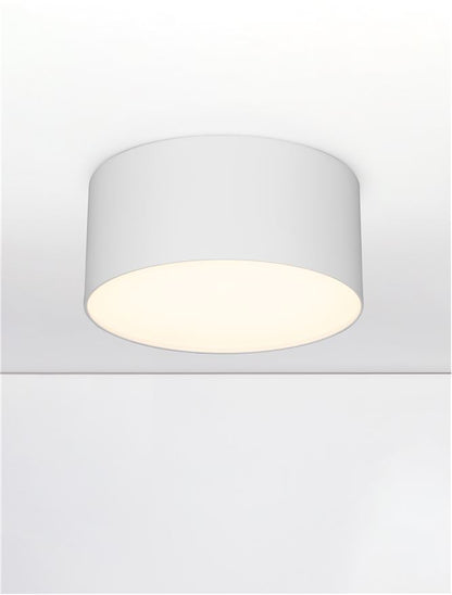 Plafoniera LULDO Sandy White Aluminium LED 16W 3000K  Diam: 14 cm  Nova Luce