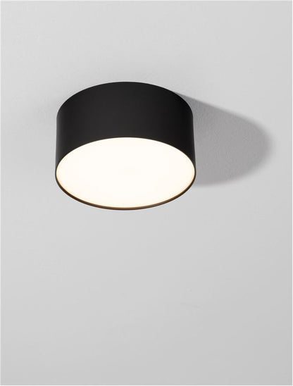 Plafoniera LULDO Sandy Black Aluminium LED 16W 3000K  Diam: 14 cm  Nova Luce