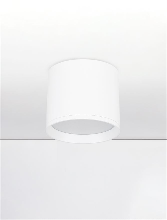 Plafoniera ZIAZA Sandy White Aluminium Led 10W 3000K Diam: 10 cm Nova Luce