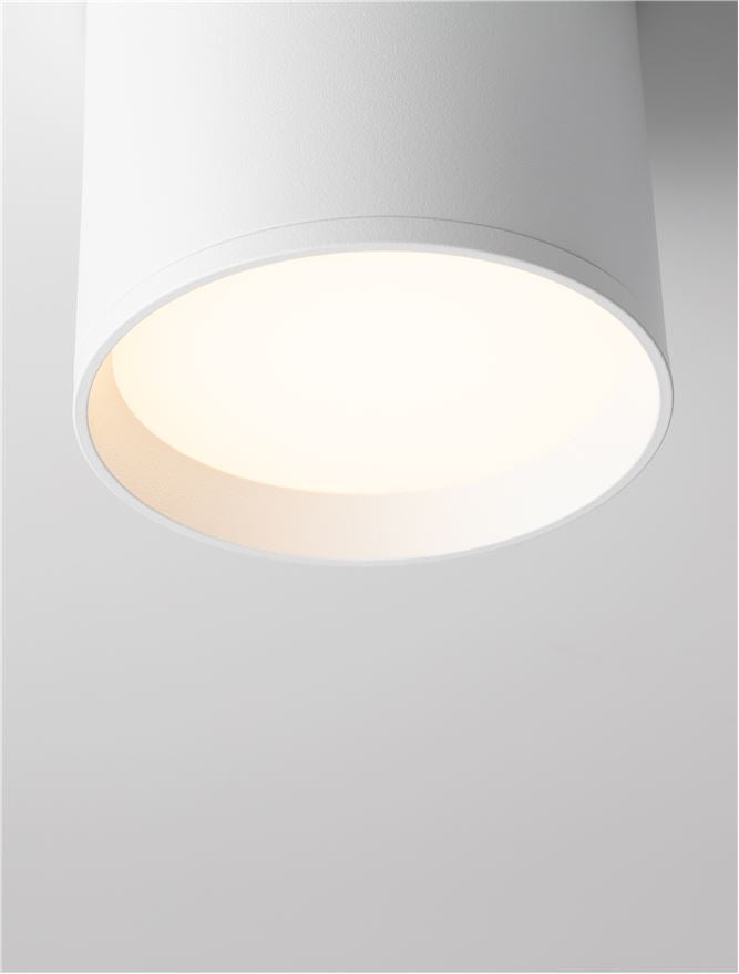 Plafoniera ZIAZA Sandy White Aluminium Led 10W 3000K Diam: 10 cm Nova Luce