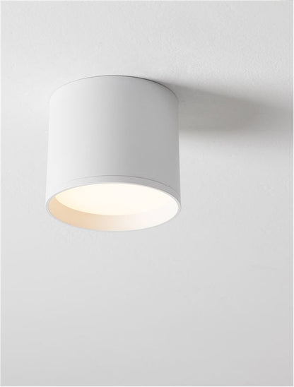 Plafoniera ZIAZA Sandy White Aluminium Led 10W 3000K Diam: 10 cm Nova Luce