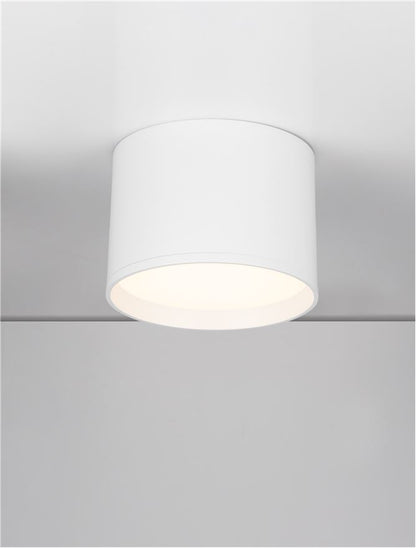 Plafoniera ZIAZA Sandy White Aluminium Led 17W 3000K Diam: 12 cm Nova Luce