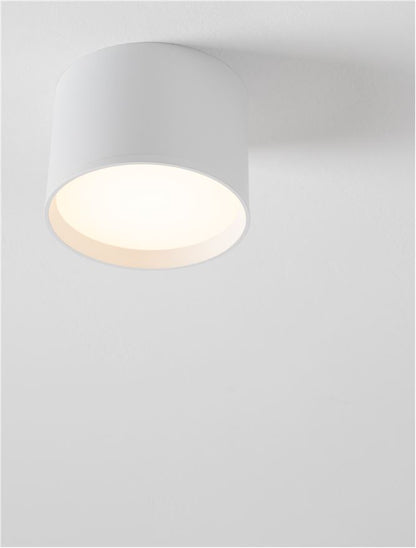 Plafoniera ZIAZA Sandy White Aluminium Led 17W 3000K Diam: 12 cm Nova Luce