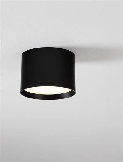 Plafoniera ZIAZA Sandy Black Aluminium Led 17W 3000K Diam: 12 cm Nova Luce