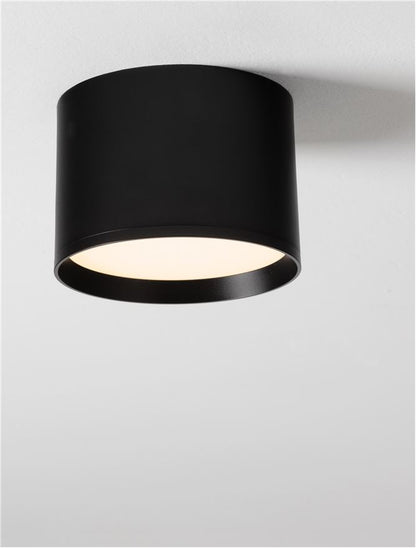 Plafoniera ZIAZA Sandy Black Aluminium Led 17W 3000K Diam: 12 cm Nova Luce