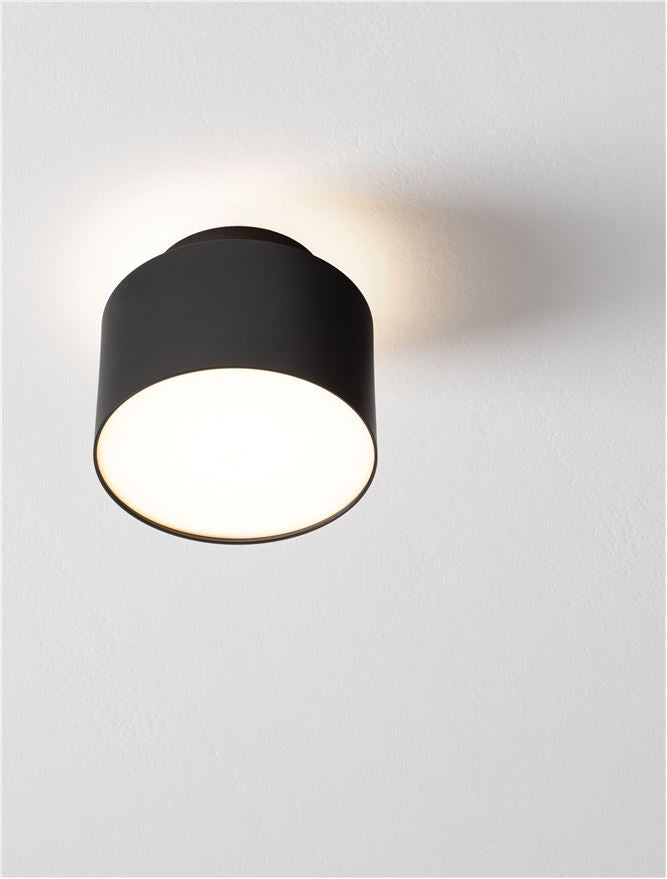 Plafoniera OZEN Sandy Black Aluminium LED 16W 3000K Diam: 11 cm  Nova Luce