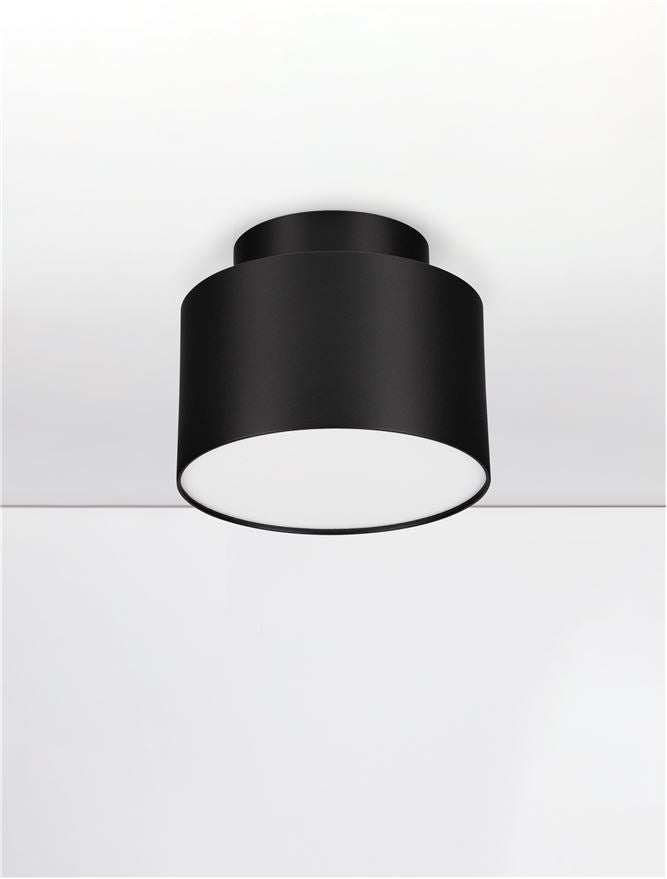 Plafoniera OZEN Sandy Black Aluminium LED 16W 3000K Diam: 11 cm  Nova Luce