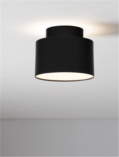 Plafoniera OZEN Sandy Black Aluminium LED 16W 3000K Diam: 11 cm  Nova Luce