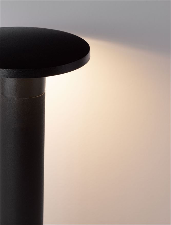 Bolard luminos de exterior TOWER black, 8W, H 52cm, 3000K, IP65 Nova Luce