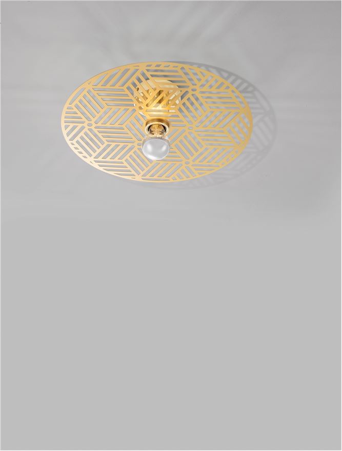 Plafoniera ERES Gold Metal 1X40W E27 Diam: 40 cm Nova Luce