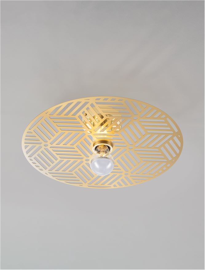 Plafoniera ERES Gold Metal 1X40W E27 Diam: 40 cm Nova Luce