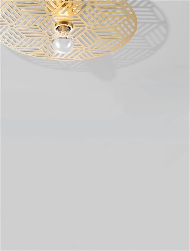 Plafoniera ERES Gold Metal 1X40W E27 Diam: 40 cm Nova Luce