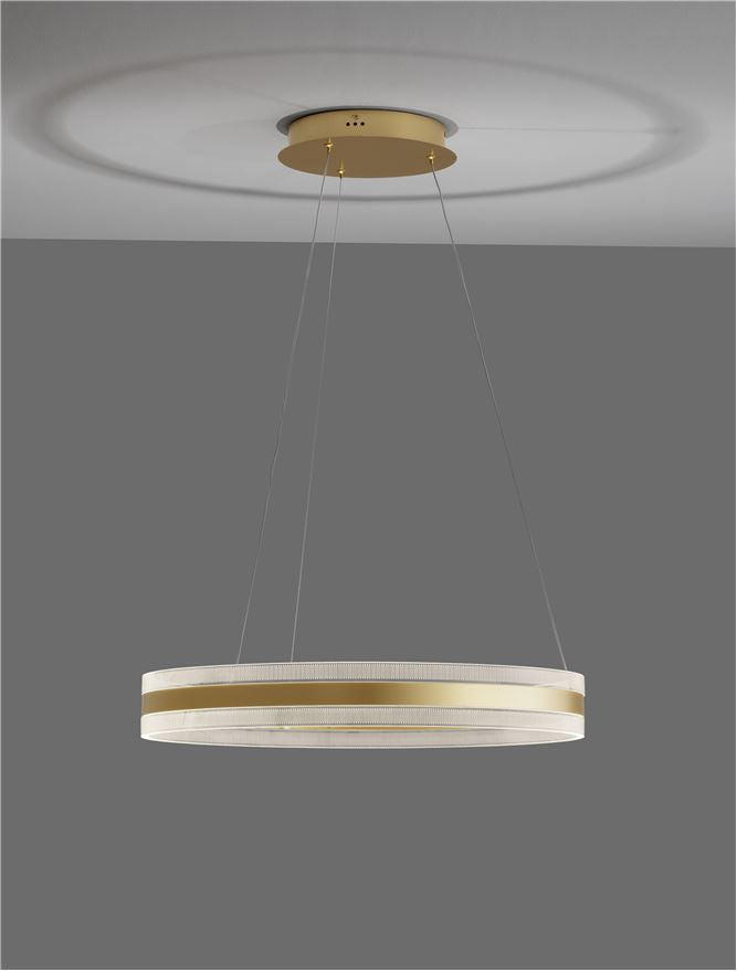 Lampa suspendata AGOS Round Gold Aluminium D60 NOVA LUCE