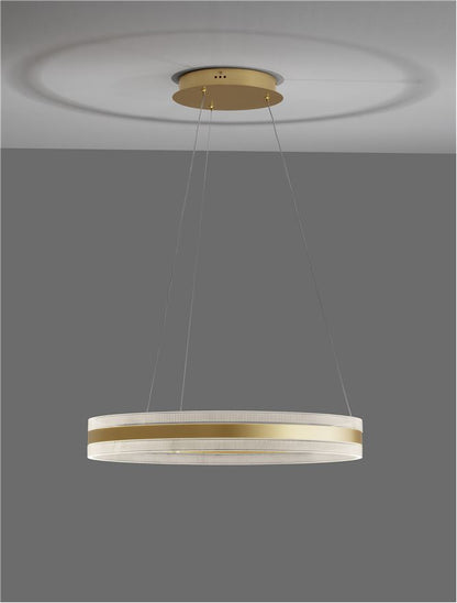 Lampa suspendata AGOS Round Gold Aluminium D60 NOVA LUCE