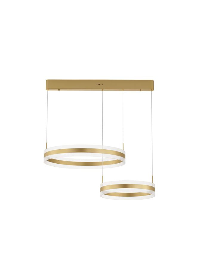 Lampa suspendata AGOS 2 Round Gold Aluminium NOVA LUCE