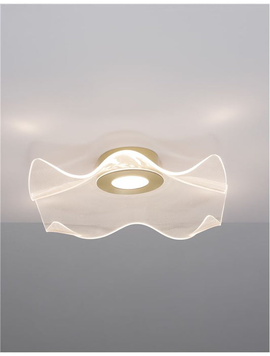 Plafoniera SIDERNO Gold Aluminium & Acrylic 31W Dim: 50 x 50 cm Nova Luce