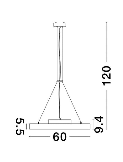 Lampa suspendata PERFECT Sandy White Aluminium & Acrylic Pendant LED 40W 2700-6000K Changing CCT & Dimming Diam: 60 cm  Nova Luce