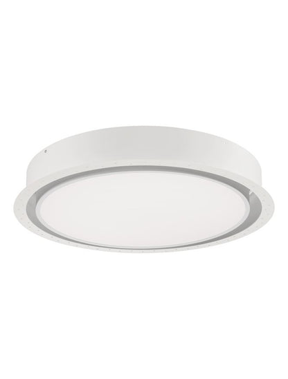 Plafoniera PERFECT Sandy White Aluminium & Acrylic Trimless Profile LED 40W 2700-6000K Changing CCT & Dimming  Diam: 60 cm  Nova Luce