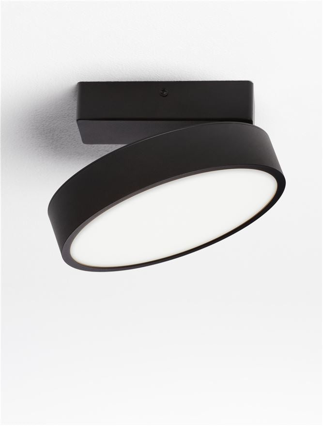 Plafoniera PERFECT Sandy Black Aluminium & Acrylic LED 20W 3000K Diam: 20 cm  Nova Luce
