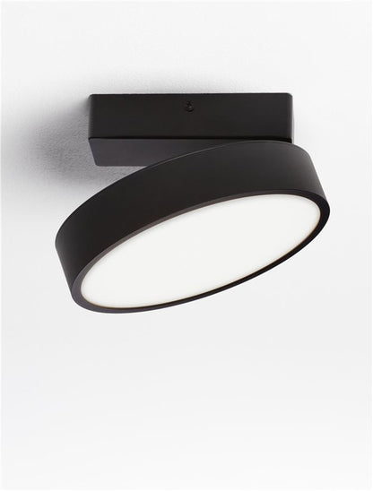 Plafoniera PERFECT Sandy Black Aluminium & Acrylic LED 20W 3000K Diam: 20 cm  Nova Luce