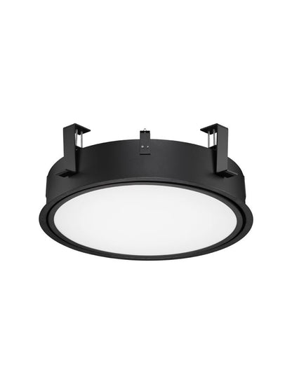 Plafoniera PERFECT Sandy Black Aluminium & Acrylic Recessed Profile LED 24W 3000K  Diam: 40 cm  Nova Luce