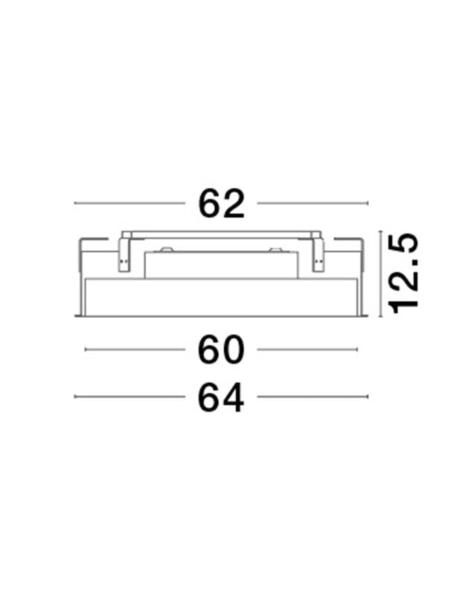 Plafoniera PERFECT Sandy White Aluminium & Acrylic Recessed Profile LED 40W 3000K  Diam: 60 cm  Nova Luce