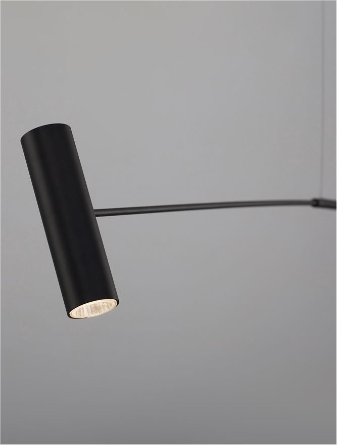 Lampadar VOICE black led 12W 3000K IP20 H200cm Nova Luce