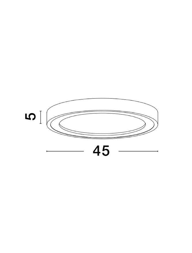 Plafoniera NODI Sandy White Aluminium & Acrylic Led 30W Diam: 45 cm Nova Luce