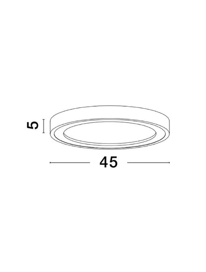 Plafoniera NODI Sandy White Aluminium & Acrylic Led 30W Diam: 45 cm Nova Luce