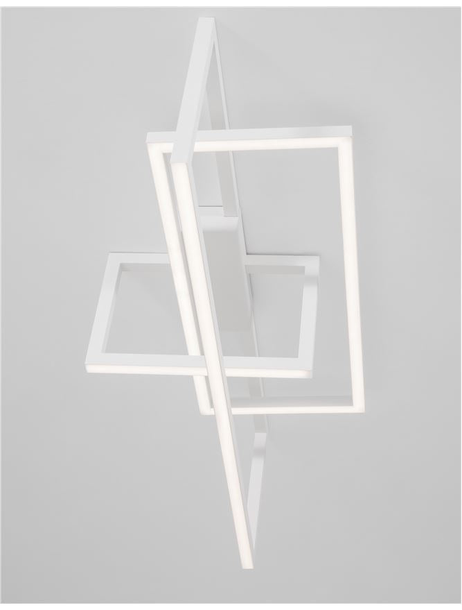 Plafoniera EDGAR Sand White Aluminium & Acrylic LED 35W 3000K Dim: 91X26 cm  Nova Luce