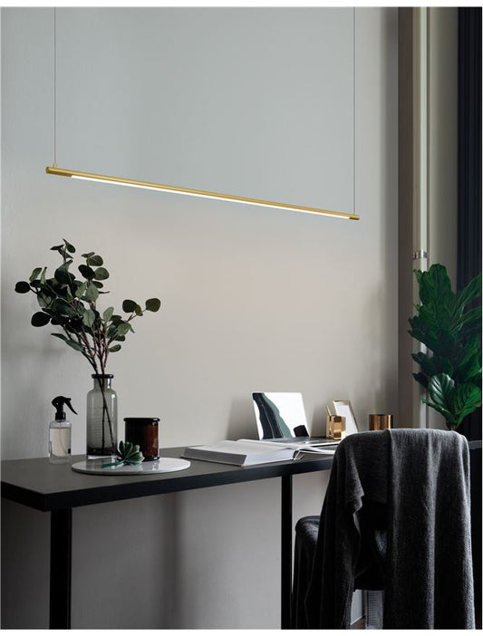 Lampa suspendata Orizontala ELETTRA Gold NOVA LUCE