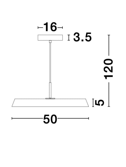 Lampa suspendata VETRO Matt White Aluminium & Acrylic NOVA LUCE
