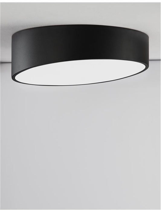 Plafoniera MAGGIO Sandy Black Aluminium Matt White Acrylic Diffuser 30W Diam: 40 cm Nova Luce