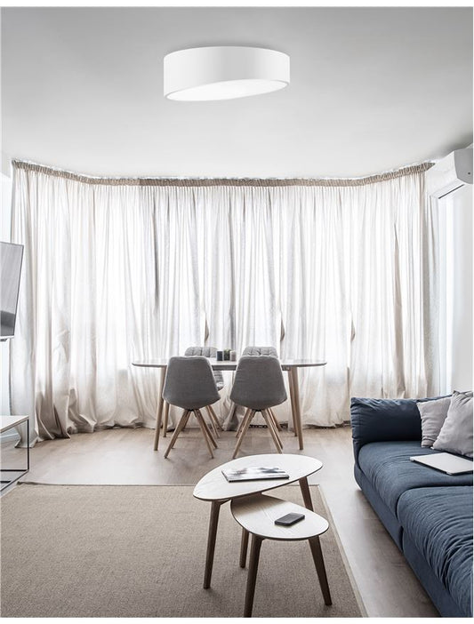 Plafoniera MAGGIO Sandy White Aluminium Matt White Acrylic Diffuser 60W Diam: 50 cm Nova Luce