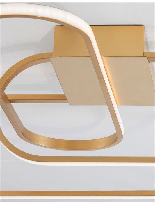 Plafoniera ARTE Gold Aluminium & Acrylic 38.4W Dim: 66X53 cm Nova Luce