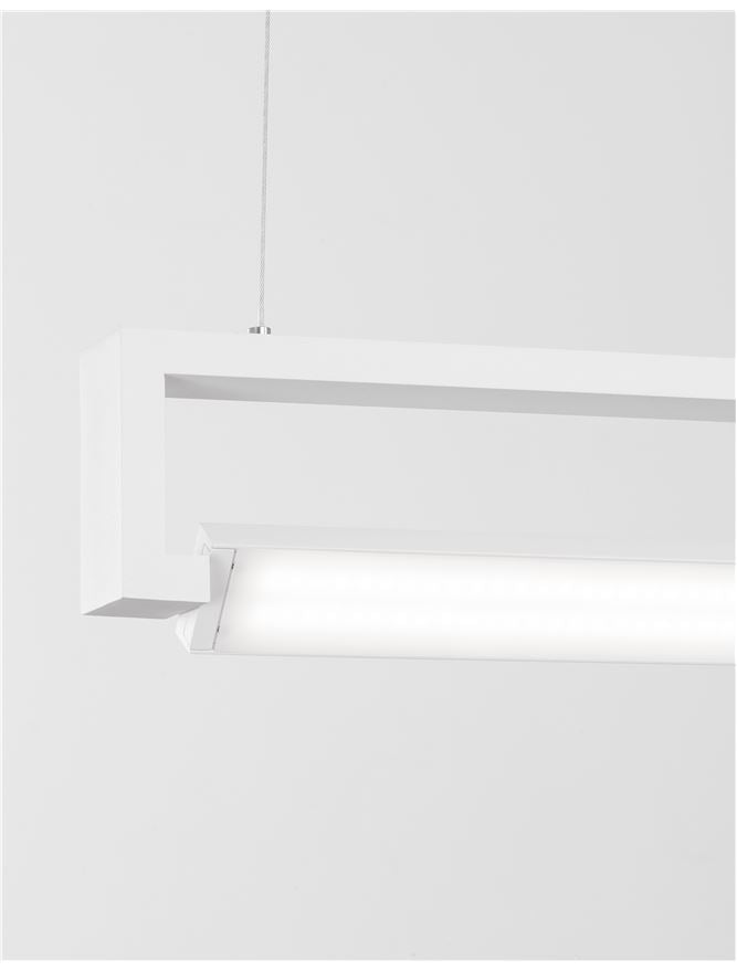 Lampa suspendata LINE Sandy White Aluminium LED 38 Watt  1460Lm 3000K IP20 L 120 cm  Nova Luce