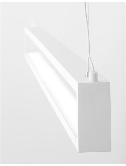 Lampa suspendata LINE Sandy White Aluminium LED 38 Watt  1460Lm 3000K IP20 L 120 cm  Nova Luce