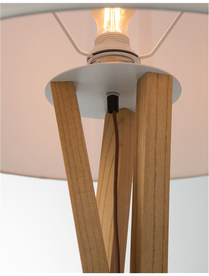 Lampadar SALINO ash wood- frasin led E27 12W  IP20 H164cm Nova Luce