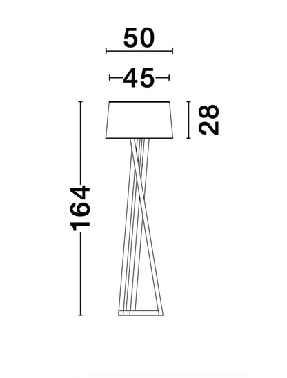 Lampadar SALINO ash wood- frasin led E27 12W  IP20 H164cm Nova Luce